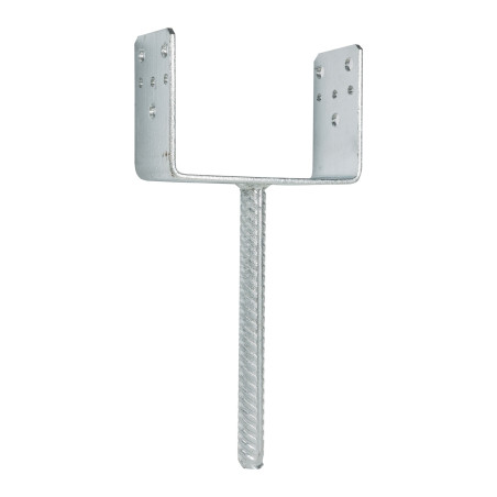 Papuc reazem, din tabla de otel zincat, cu tija, 151 x 60 x 102 mm