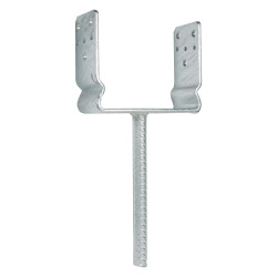 Papuc reazem din tabla de otel zincat, cu tija, 151 x 60 x 125 mm