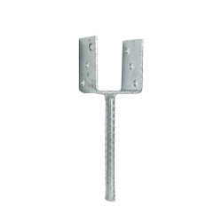 Papuc reazem din tabla de otel zincat, cu tija,  61 x 50 x 80 mm