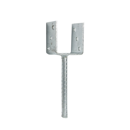 Papuc reazem din tabla de otel zincat, cu tija,  61 x 50 x 80 mm