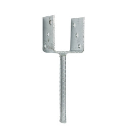 Papuc reazem din tabla de otel zincat, cu tija, 71 x 50 x 80 mm