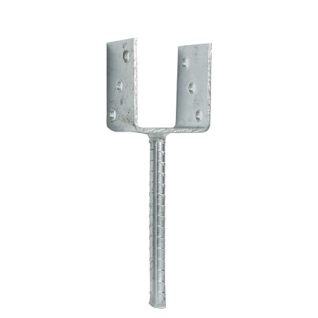 Papuc reazem din tabla de otel zincat, cu tija, 71 x 50 x 80 mm