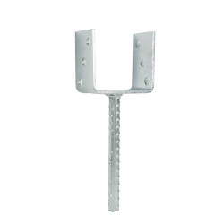 Papuc reazem din tabla de otel zincat, cu tija, 81 x 50 x 80 mm