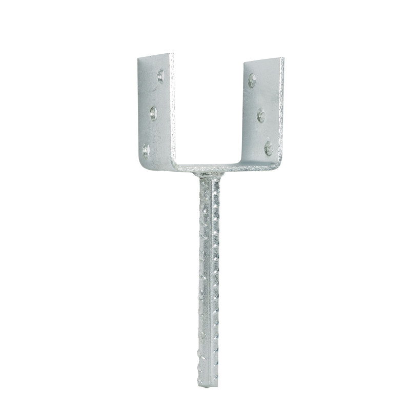 Papuc reazem din tabla de otel zincat, cu tija, 81 x 50 x 80 mm