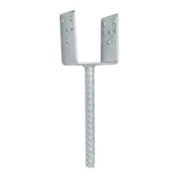 Papuc reazem din tabla de otel zincat, cu tija, 91 x 60 x 102 mm