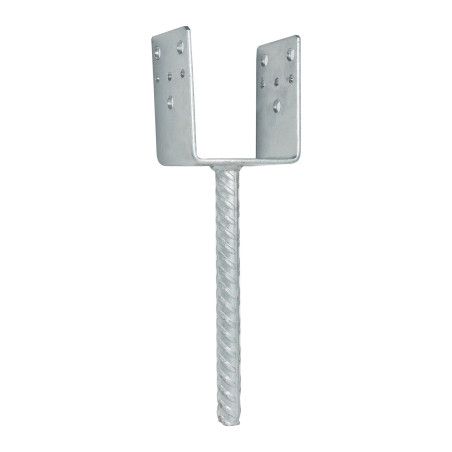 Papuc reazem din tabla de otel zincat, cu tija, 91 x 60 x 102 mm