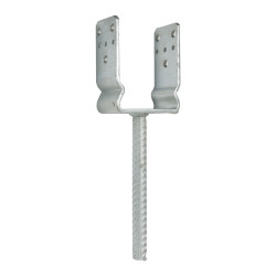 Papuc reazem din tabla de otel zincat, cu tija, 91 x 60 x 125 mm