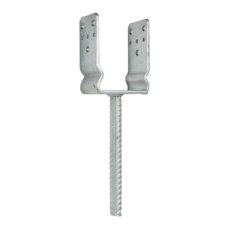 Papuc reazem din tabla de otel zincat, cu tija, 91 x 60 x 125 mm