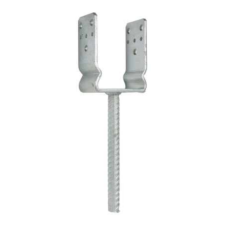 Papuc reazem din tabla de otel zincat, cu tija, 91 x 60 x 125 mm