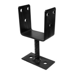 Papuc reazem, din tabla de otel zincat, negru, cu talpa fixa, 103517, 101 x 60 x 102 mm