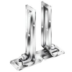 Papuc reazem din tabla de otel zincat, reglabil lateral, 255 x 65 x 205 mm