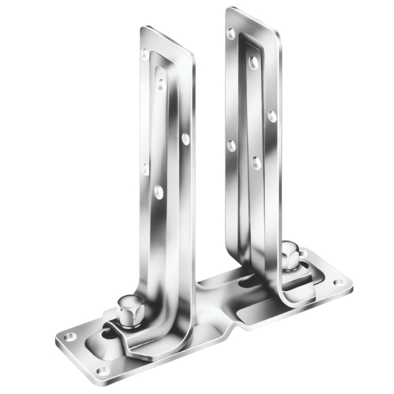 Papuc reazem din tabla de otel zincat, reglabil lateral, 255 x 65 x 205 mm