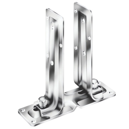 Papuc reazem din tabla de otel zincat, reglabil lateral, 255 x 65 x 205 mm