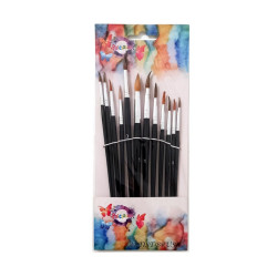 Pensule scolare pentru pictura, Arhi Design, set 12 bucati