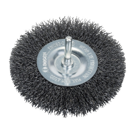 Perie circulara, cu tija, pentru otel / metale feroase / metale neferoase, Bosch, diametru 100 mm