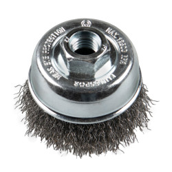 Perie cupa, cu alezaj, pentru decapare otel /inox, M14, Klingspor BK 600 W, diametru 80 mm