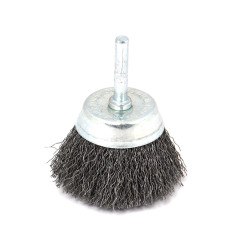 Perie cupa, cu tija, pentru metale / piatra / lemn, Peromex 5212G, diametru 50 mm