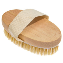 Perie de baie Ella Home 2628, natur, cu maner, pentru masaj si exfoliere