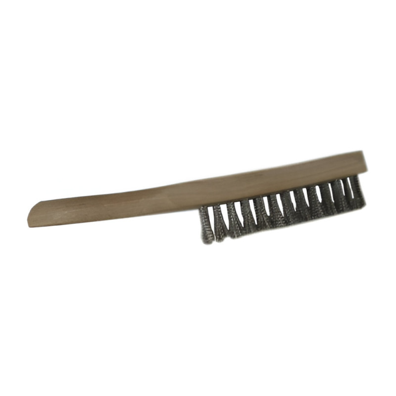 Perie de sarma, Peromex 32I2, pentru metal, 2 randuri, cu maner din lemn, 280 mm
