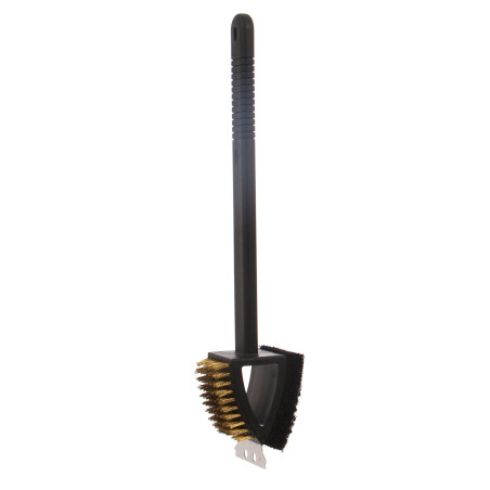 Perie pentru curatat gratarul Grunmann KY1038, metal si plastic, 38 cm