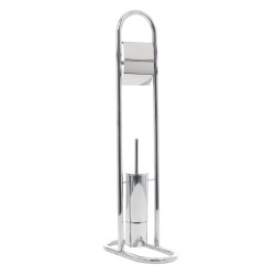Perie WC cu suport pentru hartie igienica, Kadda Y609, metal