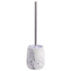 Perie WC Kadda White Fish BPO-4248E, polirasina, alb + gri, 10 x 10 x 36 cm