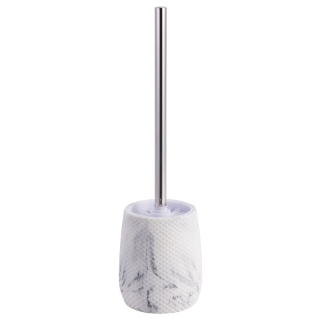 Perie WC Kadda White Fish BPO-4248E, polirasina, alb + gri, 10 x 10 x 36 cm