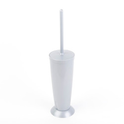 Perie WC Romtatay 43170, polipropilena, gri metalizat, 42 x 9.5 cm