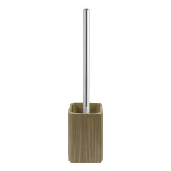Perie WC Tree Bark BPO-0916E, polirasina, maro, 8.5 x 8.5 x 36 cm