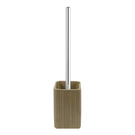 Perie WC Tree Bark BPO-0916E, polirasina, maro, 8.5 x 8.5 x 36 cm