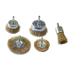 Perii cu tija pentru slefuire si decapare, pentru bormasina, Lumytools LT06983, 50 - 75 mm, set 5 bucati