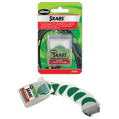 Petice reparare roata pentru bicicleta Slime, cauciuc, set 6 bucati