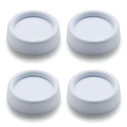Picioruse antivibratii, antizgomot si antiderapante, Meliconi 656102, pentru masina de spalat si uscator, alb, cauciuc, 4.6 x 1.