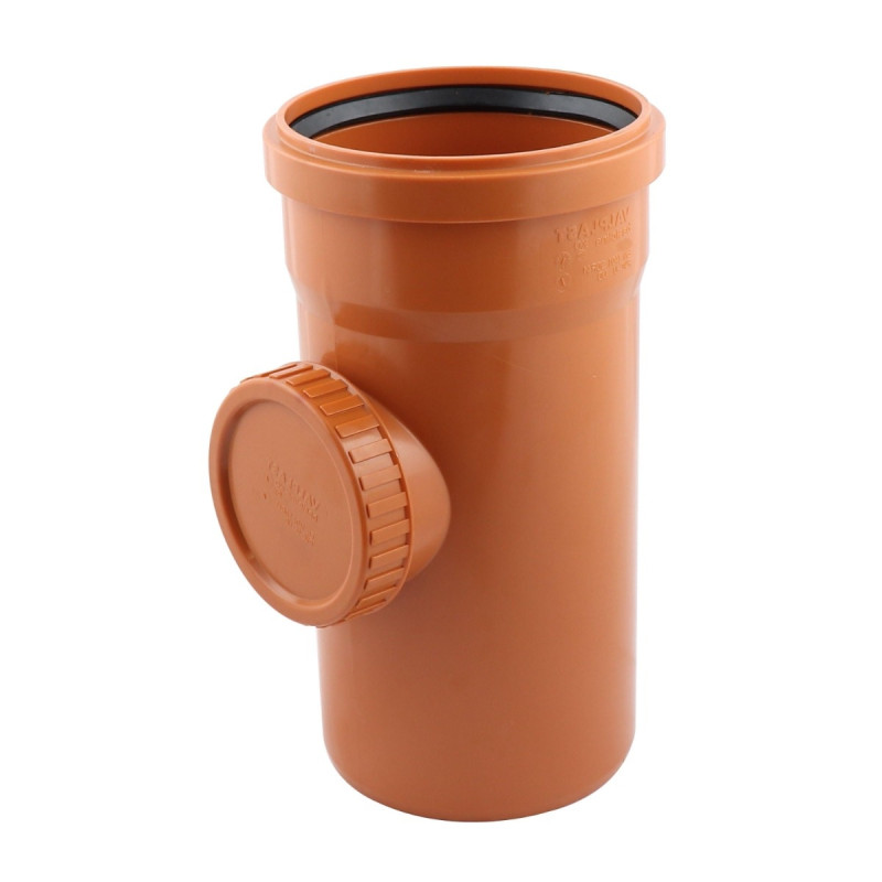 Piesa curatare PVC cu inel, D 110 mm