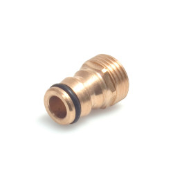 Adaptor robinet - cupla furtun pentru irigatii gradina, 1 iesire, filet exterior, 19 mm, alama,0500112