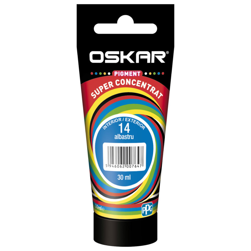 Pigment Oskar, superconcentrat, interior, pentru vopsea lavabila, albastru, 30 ml Pigment Oskar, superconcentrat, interior, pentru vopsea lavabila, albastru, 30 ml