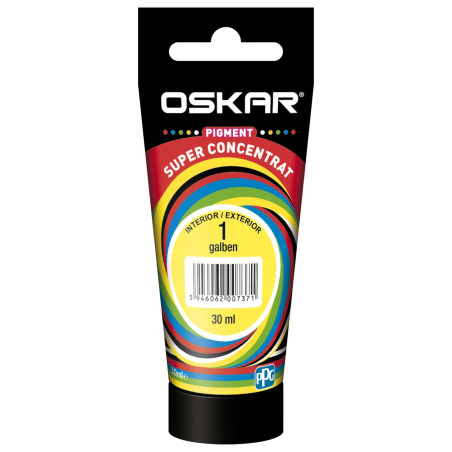 Pigment Oskar, superconcentrat, interior, pentru vopsea lavabila, galben, 30 ml
