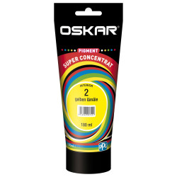 Pigment Oskar, superconcentrat, interior, pentru vopsea lavabila, galben lamaie, 180 ml