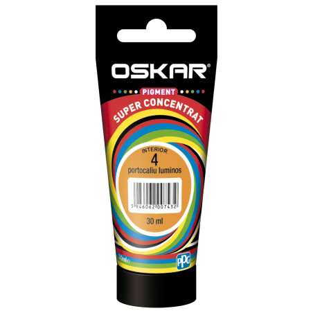 Pigment Oskar, superconcentrat, interior, pentru vopsea lavabila, portocaliu luminos, 30 ml