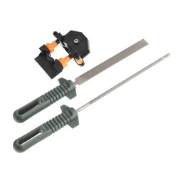 Pila pentru ascutire lant, OMAC, cu maner plastic, 5.5 mm, set 2 bucati