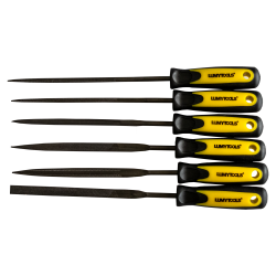 Pila pentru metal, Lumytools LT25168, maner din bimaterial, 150 mm, set 6 pile