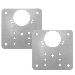 Placa perforata plata, pentru reparatii, metal, 90 x 90 mm, set 2 bucati
