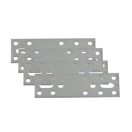 Placute metalice, tip I, pentru mobilier, zincat alb, 50 x 30 mm, set 4 bucati