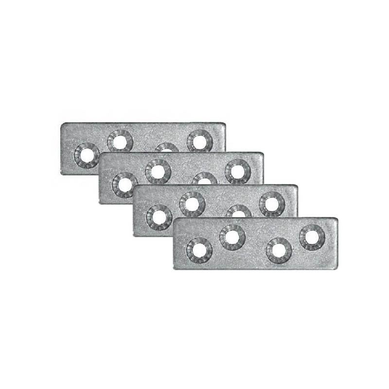 Placute metalice, tip I, pentru mobilier, zincat alb, 60 x 16 mm, set 4 bucati Placute metalice, tip I, pentru mobilier, zincat alb, 60 x 16 mm, set 4 bucati