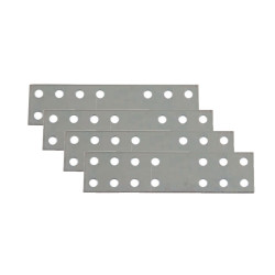 Placute metalice, tip I, pentru mobilier, zincat alb, 80 x 25 mm, set 4 bucati