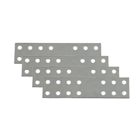 Placute metalice, tip I, pentru mobilier, zincat alb, 80 x 25 mm, set 4 bucati