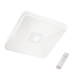 Plafoniera LED Apollo 05-948, 24W, 1800lm, lumina calda / neutra / rece, cu telecomanda, alba, moderna