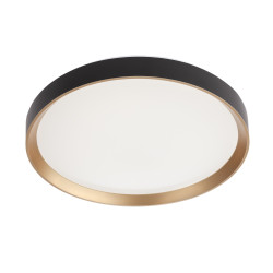 Plafoniera LED Caster 01-2970, 46W, 3088lm, lumina neutra, negru + auriu + alb, moderna