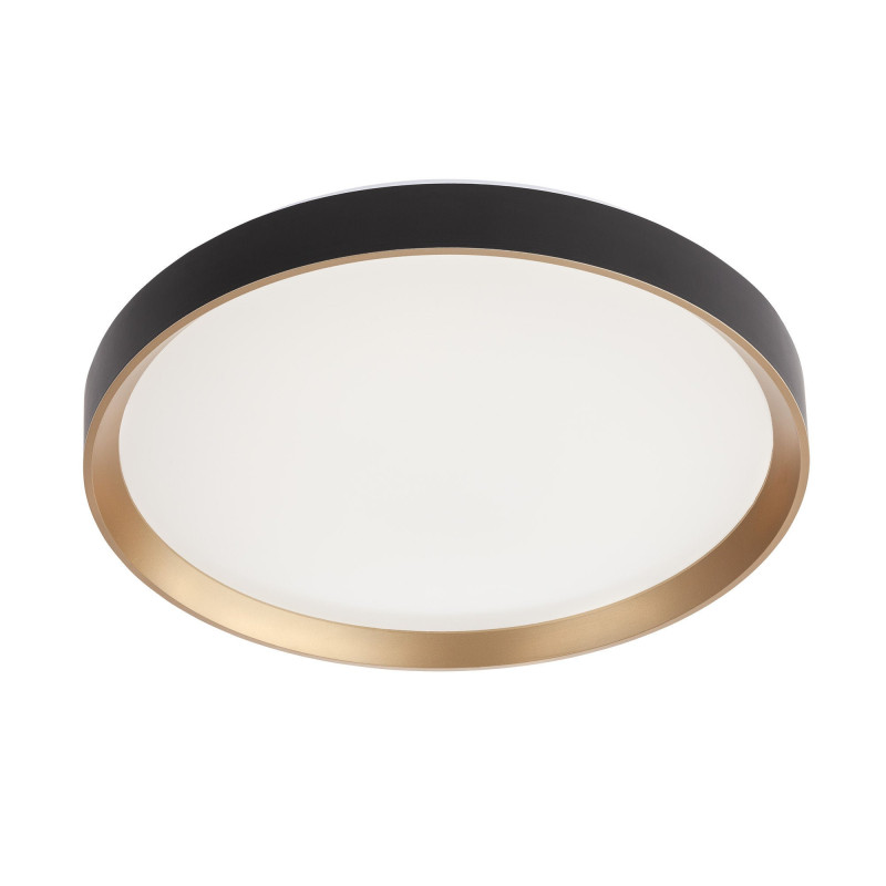 Plafoniera LED Caster 01-2970, 46W, 3088lm, lumina neutra, negru + auriu + alb, moderna