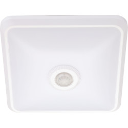 Plafoniera LED cu senzor Hepol, 20W, 1800lm, patrata, lumina rece 6500 K, IP20, moderna